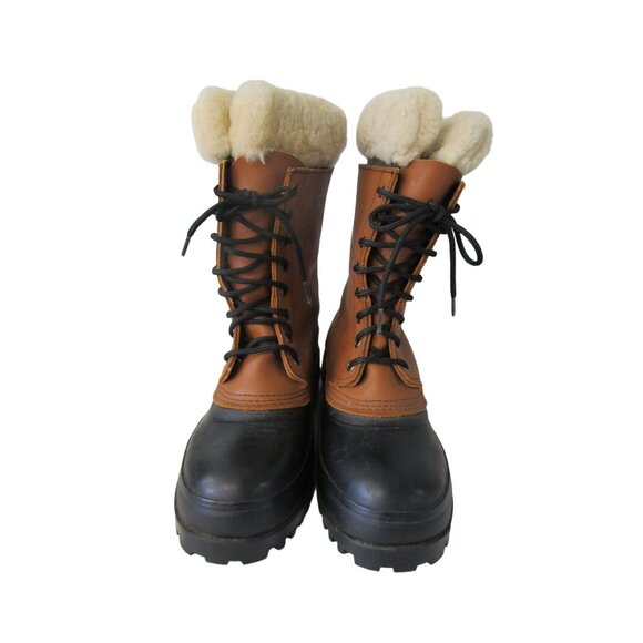 Vintage J. Crew Rubber Duck Boot Leather Upper Removable Wool Liner Sz 8 EUC main image 8